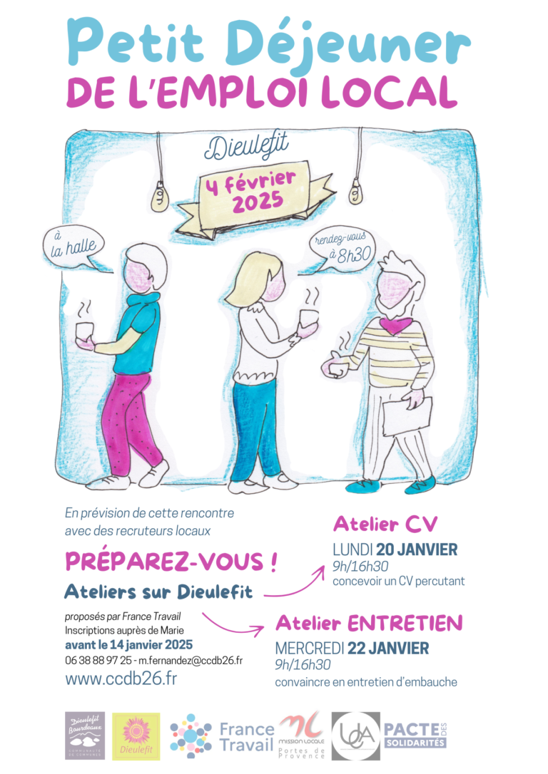 Petit Déjeuner de l’Emploi Local le mardi 4 février à Dieulefit